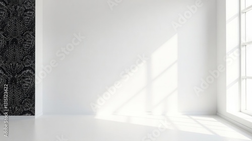 Wallpaper Mural Sunlit Room with Textured Wall Accents A Modern Minimalist Interior Design Concept Torontodigital.ca