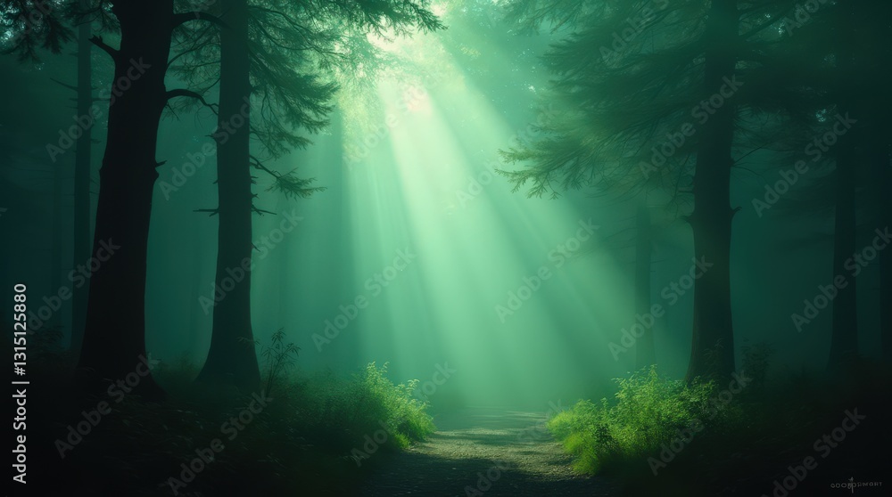 Obraz premium Amazing Enchanted Forest Glow