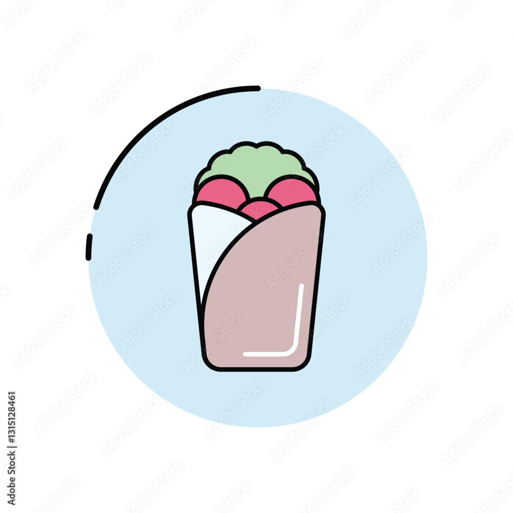 Burrito Vector icon Burrito Vector icon