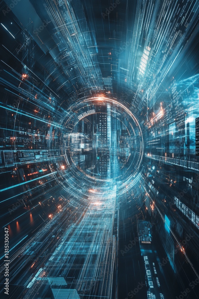 Futuristic Digital Data Flow Abstract Visual Representation of Technology in Motion Futuristic Digital Data Flow Abstract Visual Representation of Technology in Motion