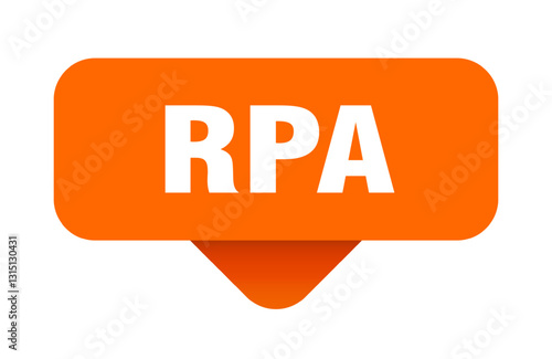 rpa sticker. rpa sign on transparent background