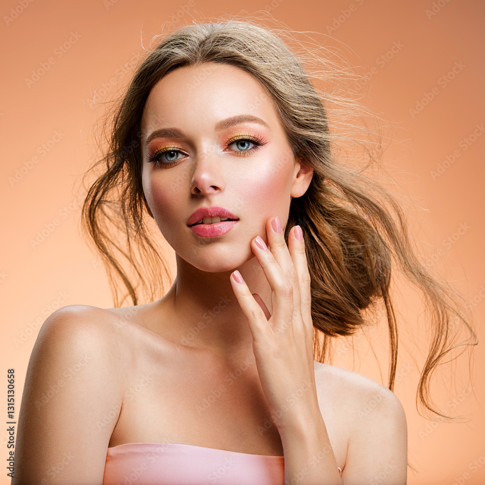 Φωτογραφία Portrait of a beautiful woman with a long blond  hair