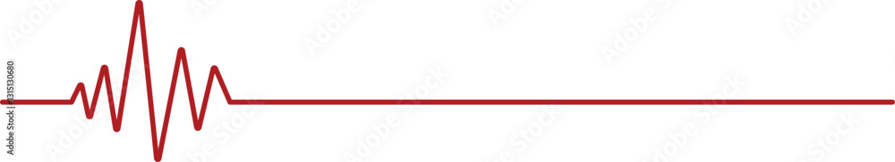 Red heartbeat line medical icon. Editable Stroke. Vector illustration Red heartbeat line medical icon. Editable Stroke. Vector illustration