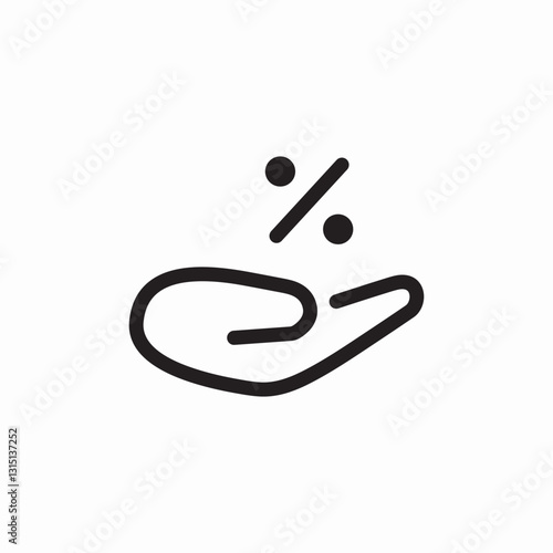 insurance percentage icon sign vector