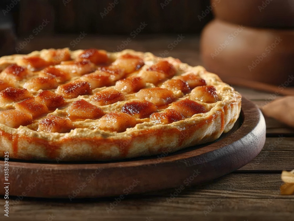 Mouthwatering pizza presented on a wooden board with fresh ingredients showcasing culinary expertise in a studio Mouthwatering pizza presented on a wooden board with fresh ingredients showcasing culinary expertise in a studio