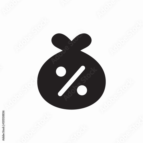 sack savings amount icon sign vector