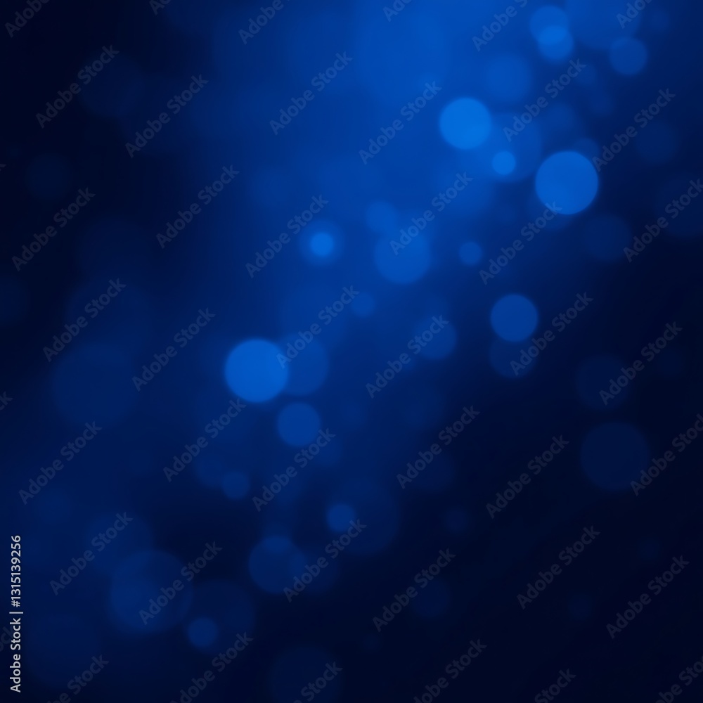Abstract Deep Blue Bokeh Background with Blurry Glowing Circle Lights Abstract Deep Blue Bokeh Background with Blurry Glowing Circle Lights
