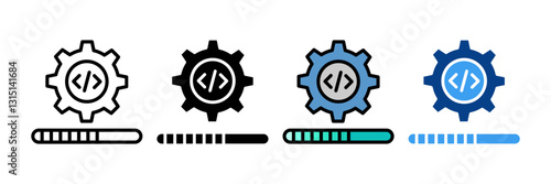 Software Maintenance  Icon Set Multiple Style Collection