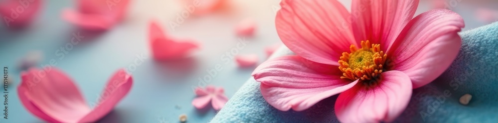 Clean laundry, flower petals swirl, fresh scent, dry, spring, laundry day Clean laundry, flower petals swirl, fresh scent, dry, spring, laundry day