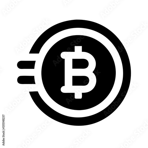 Bitcoin icon representing cryptocurrency and digital finance on a minimalistic background