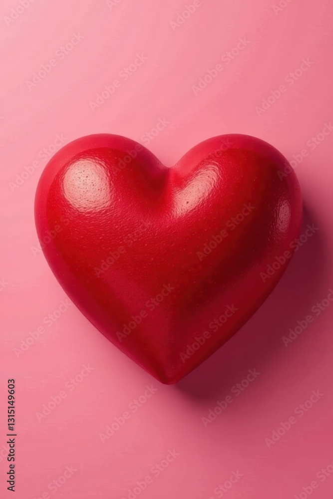 Classic red heart, shiny texture, pink backdrop, valentines day, cute Classic red heart, shiny texture, pink backdrop, valentines day, cute