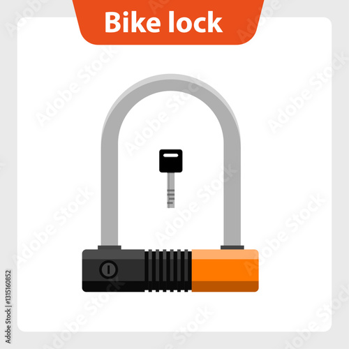Bike lock illustration