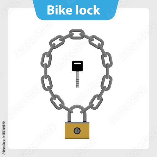 Bike lock illustration