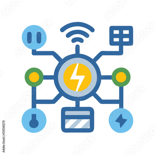 Smart energy grid with interconnected nodes