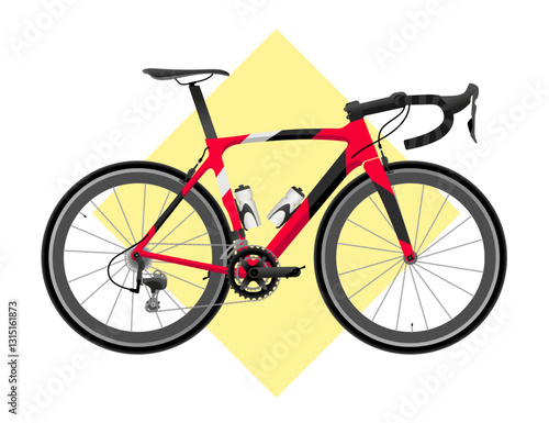 Sport race bicycle for competition red color