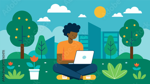 The availability of realtime data has allowed for more agile and flexible work environments with employees now able to access information from anywhere at any time.. Vector illustration