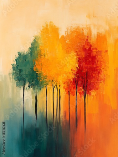 Abstract art, Tree abstract art, Oil painting wall art, Abstract oil painting art background, Abstract acrylic and watercolor painting