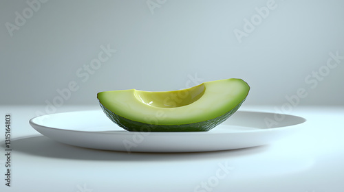 avocado, minimalism, healthy food, fresh fruit, organic, clean eating, diet, nutrition, superfood, vegan, vegetarian, gourmet, smooth texture, green, white plate, modern food photography, aesthetic, i