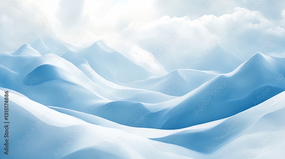 Fototapeta premium Abstract Snow Hills Background Art