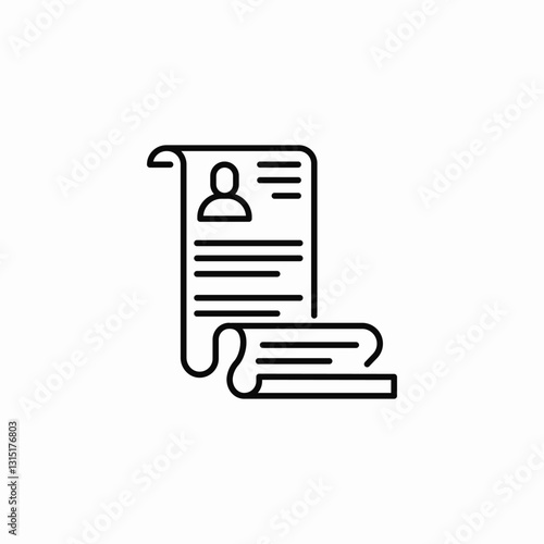 cv document icon sign vector