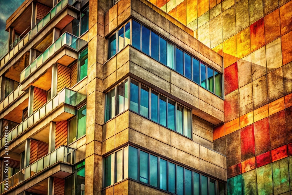 Rough Paper Texture Architectural Photography: Modern Building Facade, Grunge Style, Detailed Texture Rough Paper Texture Architectural Photography: Modern Building Facade, Grunge Style, Detailed Texture