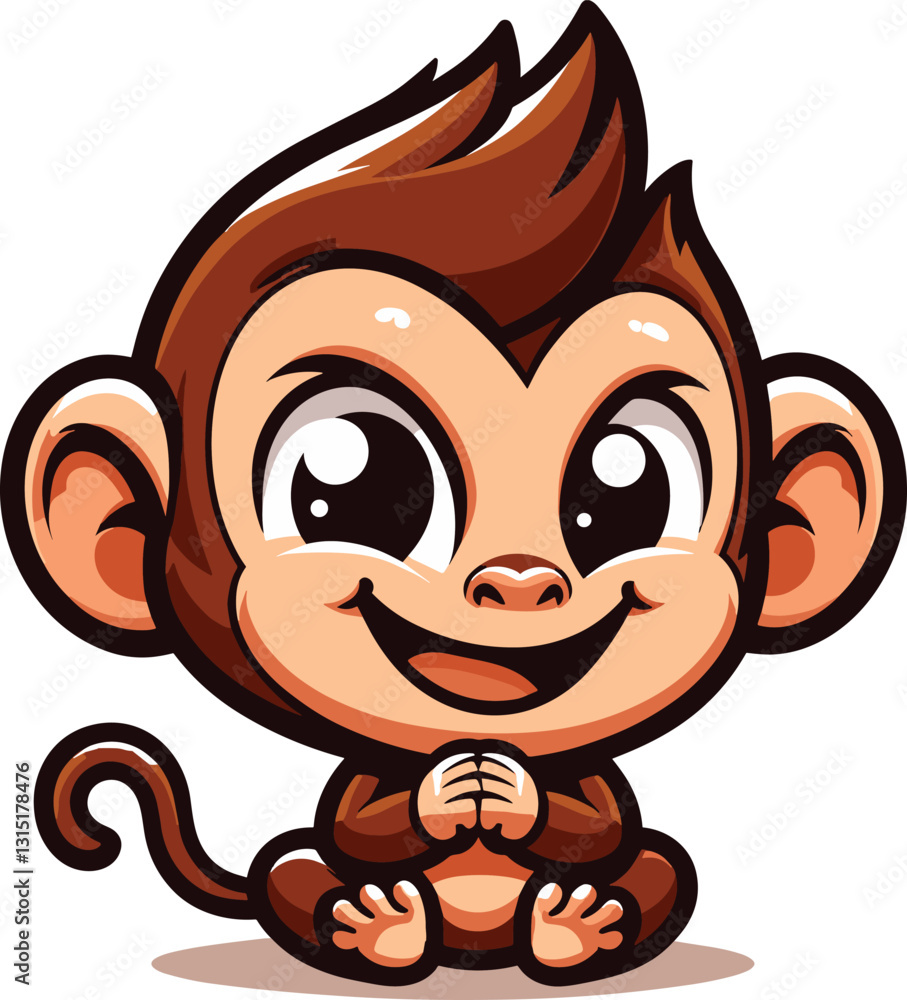 Fototapeta premium Jungle Party Decor: Monkey PNGs for Birthdays & Safari Themes 🎈🌴 