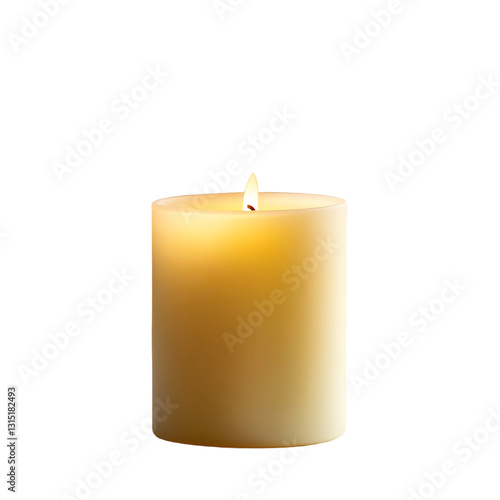 a lit candle on a transparent background