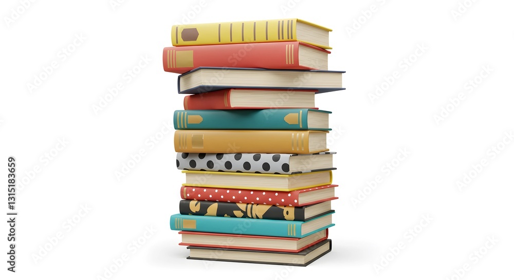 stack colorful books isolated on white background stack colorful books isolated on white background