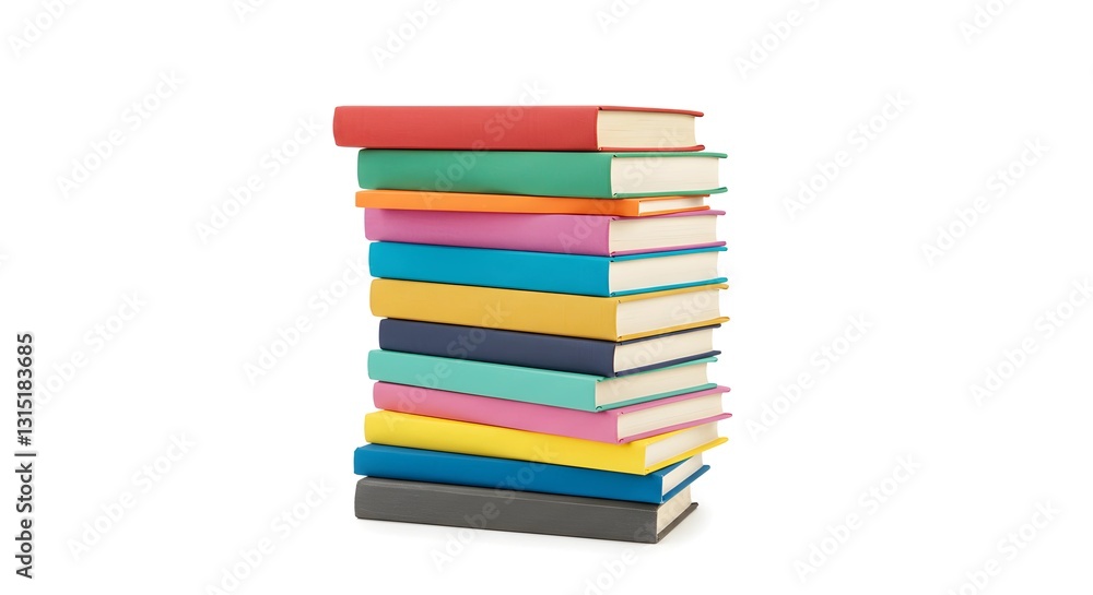 stack colorful books isolated on white background stack colorful books isolated on white background