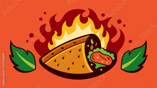 The tangy and smoky aroma of charred carne asada invites passersby to step inside and indulge in the fusion taco extravaganza.. Vector illustration