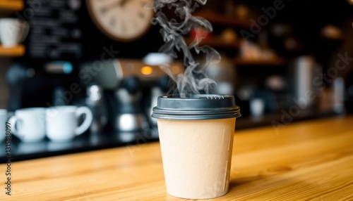 Cup of coffee on the table