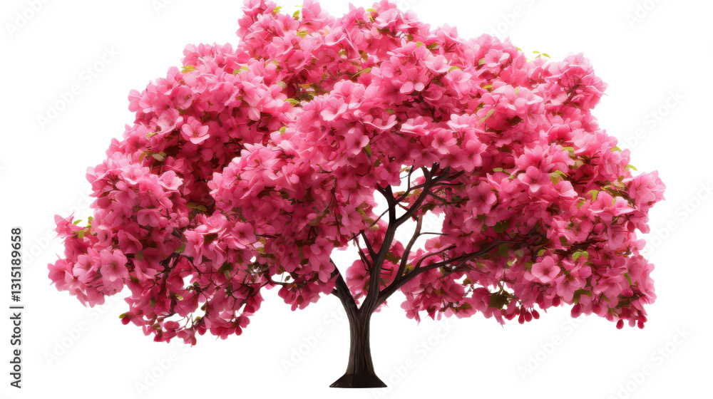 Fototapeta premium 3D Crabapple Tree Isolated on Transparent Background, PNG