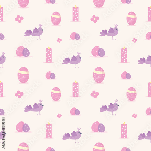 Easter elements pattern, cute Easter pattern, Happy Easter day