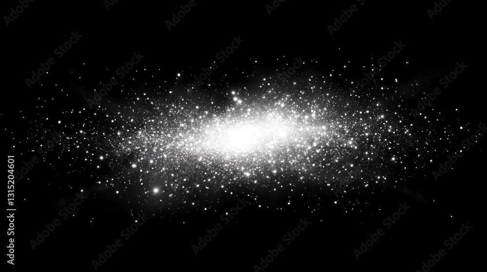Bright spiral galaxy in dark space. Bright spiral galaxy in dark space.