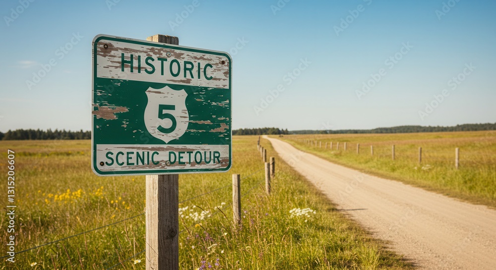 Driving Rural Country Road on Scenic Detour Number 5 Driving Rural Country Road on Scenic Detour Number 5