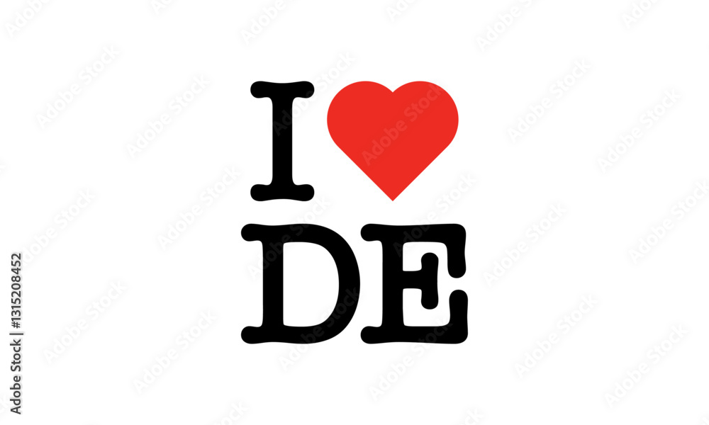 I Love DE GERMANY Country Red Heart T-Shirt Sweatshirt Digital Vector Black Lettering Design I Love DE GERMANY Country Red Heart T-Shirt Sweatshirt Digital Vector Black Lettering Design