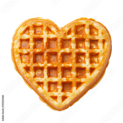 a heart shaped waffle on a transparent background