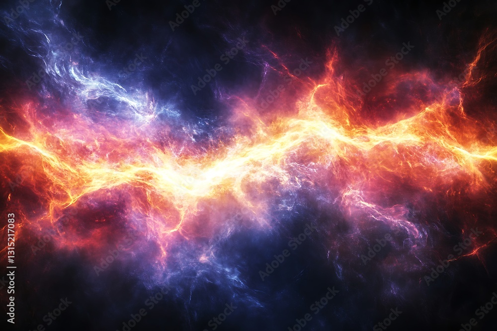 Fototapeta premium Abstract Fire and Ice Energy Explosion