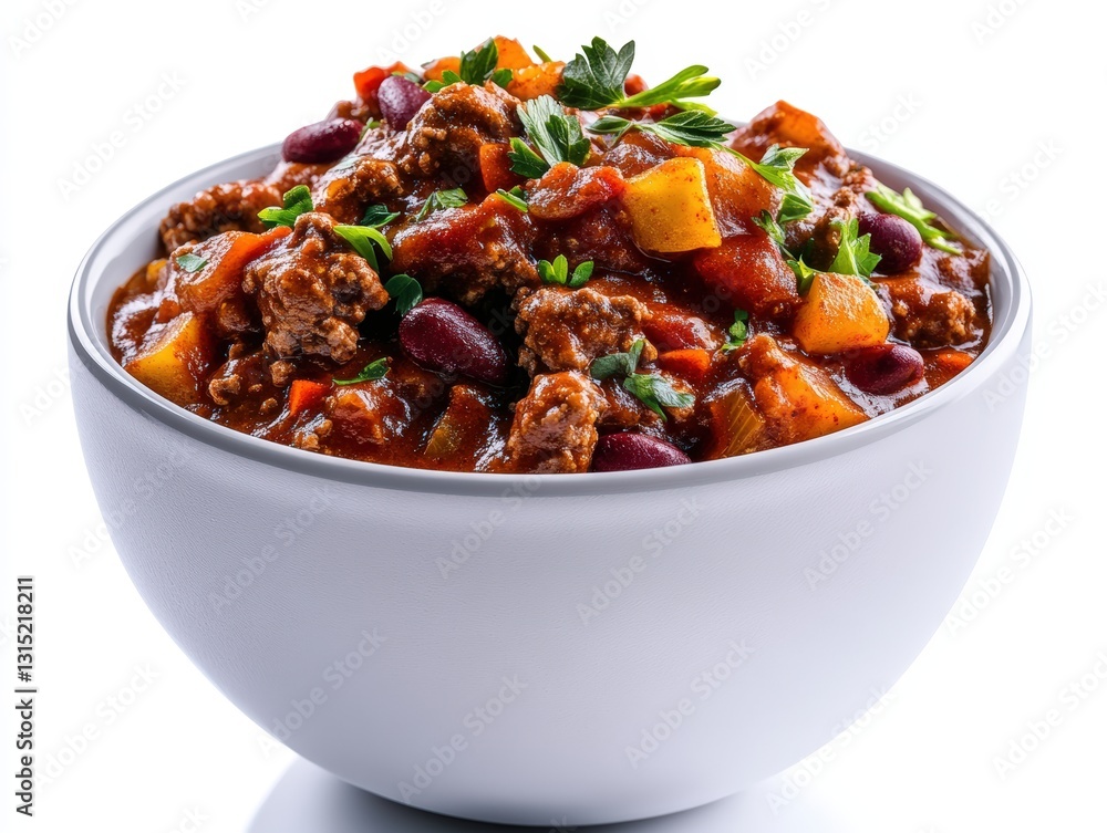 Hearty bowl of beef chili filled with flavorful ingredients perfect for a cozy meal during cold weather days Hearty bowl of beef chili filled with flavorful ingredients perfect for a cozy meal during cold weather days
