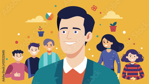 A witty memoirist bringing laughs and nostalgia as they reflect on the struggles and joys of raising a family during the 90s and 2000s.. Vector illustration