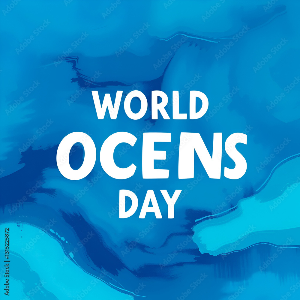 World Oceans Day abstract background. Featuring deep blues, aquas, and seafoam greens. Highlighting ocean conservation, marine life, and sustainability. Ideal for World Oceans Day World Oceans Day abstract background. Featuring deep blues, aquas, and seafoam greens. Highlighting ocean conservation, marine life, and sustainability. Ideal for World Oceans Day