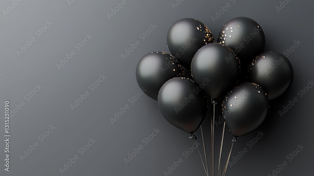 custom made wallpaper toronto digitalElegant Black and Gold Balloon Decorations with Confetti on a Black Background for Celebrations and Special Events