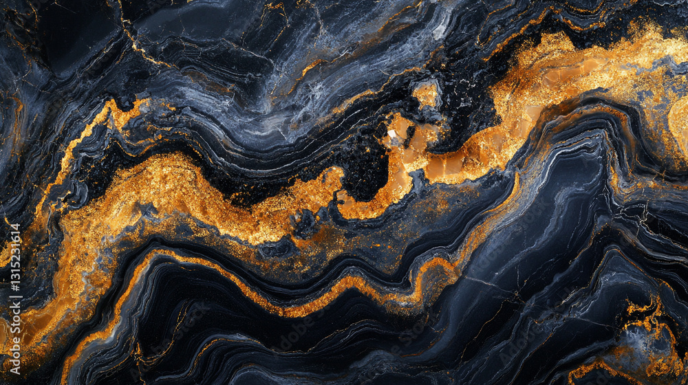 custom made wallpaper toronto digitalElegant black and gold marble texture background with luxurious appeal. Beautiful marble texture pattern background. Premium Ai-Generative.