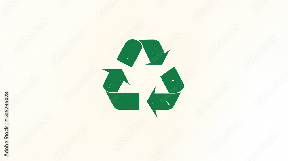 Abstract flat illustration with green recycling symbol pattern, concept of environmental sustainability, waste management, eco-friendly practices Abstract flat illustration with green recycling symbol pattern, concept of environmental sustainability, waste management, eco-friendly practices