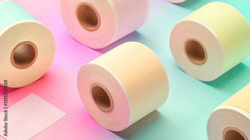 Colorful rolls of paper Colorful rolls of paper