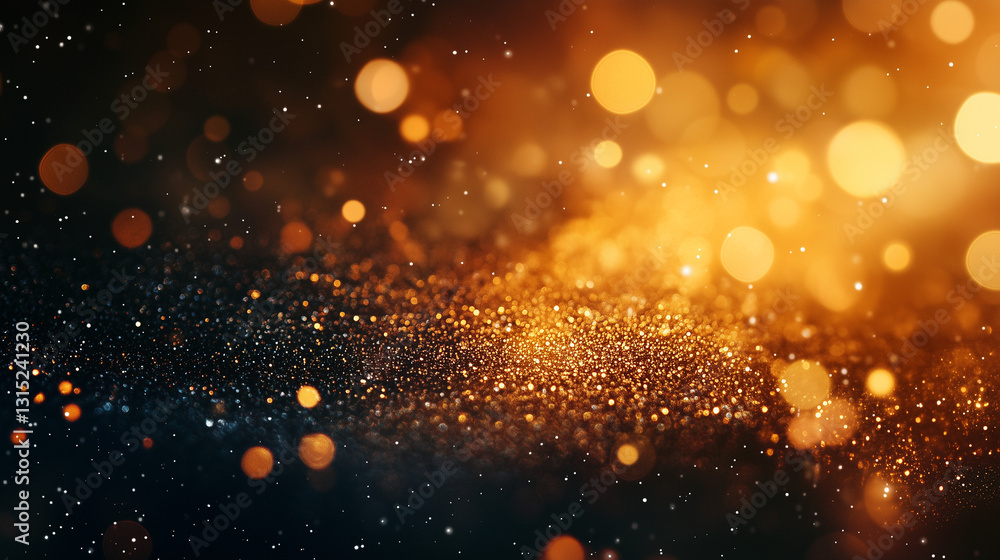 Abstract blurred image of golden glitter Abstract blurred image of golden glitter