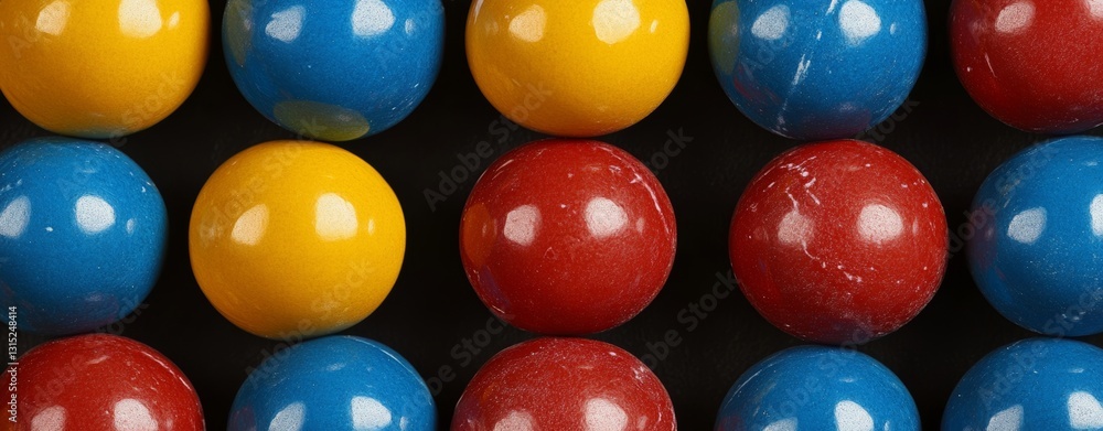 A spirited array of colorful balls in various dimensions, creating a cheerful and lively atmosphere A spirited array of colorful balls in various dimensions, creating a cheerful and lively atmosphere