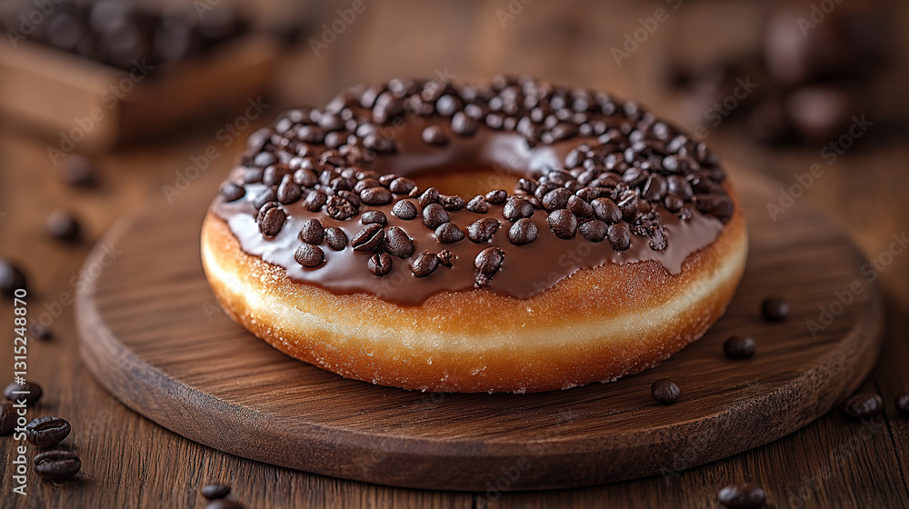 Chocolate coffee bean donut Chocolate coffee bean donut