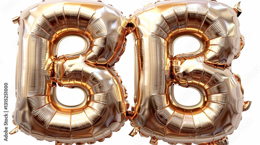 Obraz premium Gold Balloon Letters BB.