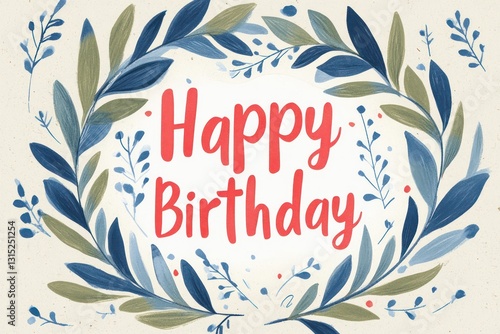 A birthday card with a handwritten 